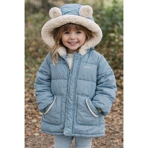 2/50 French brand Absorba Cream and Blue Checkered Jacket